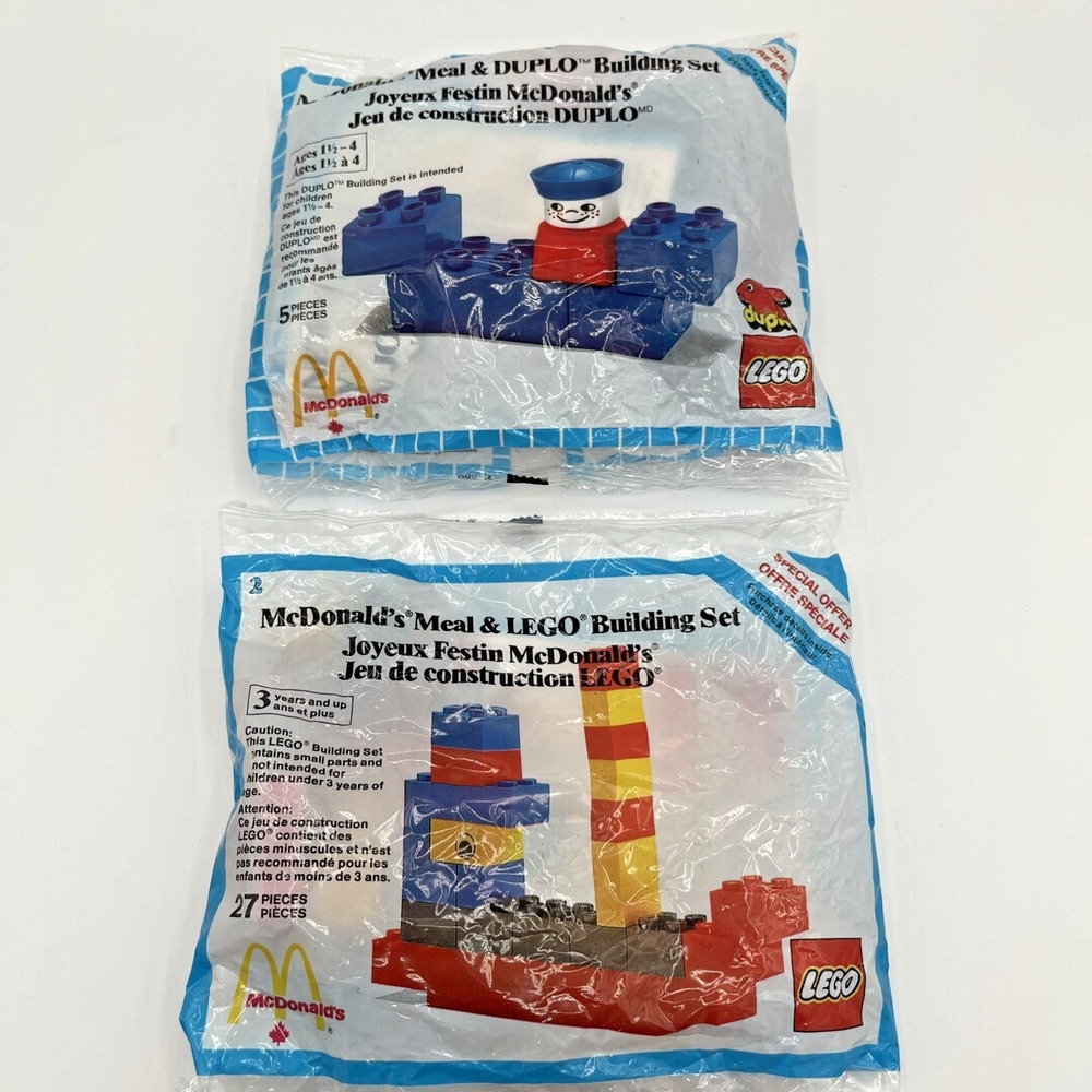 McDonald's Happy Meal LEGO DUPLO Lot Sailor Figure #2 27 Pc Building Set Toys